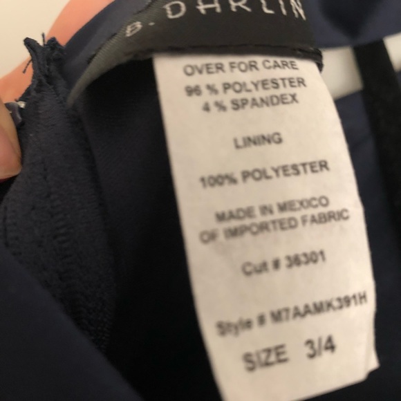 Navy blue / pink /white dress. Homecoming. Macy - Picture 5 of 5